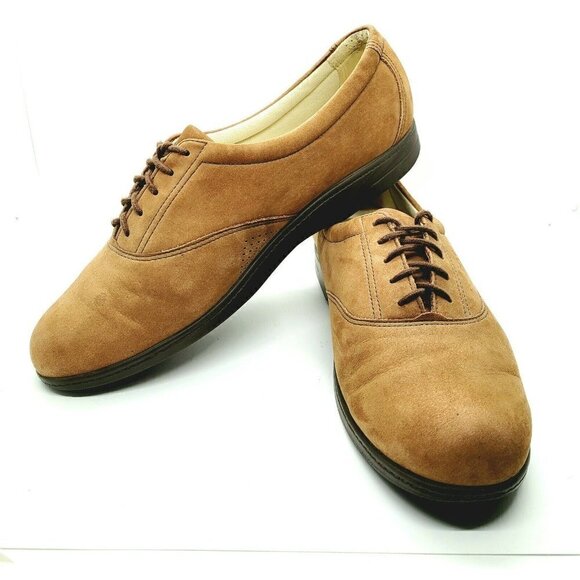 SAS Whisper Tripad Comfort Walking Shoe Oxford Orthotic Nubuck Suede Sz 11N - Picture 1 of 11